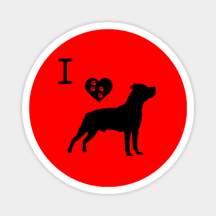 I love American Staffordshire Terrier Magnet